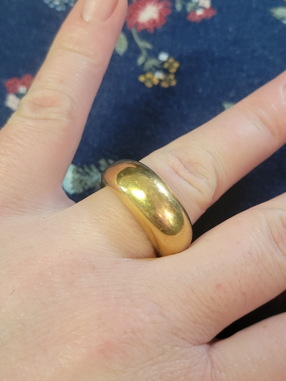 Gold Dome Band Ring - Classic Women’s Jewelry 14k Gold Milor Resin Itlay